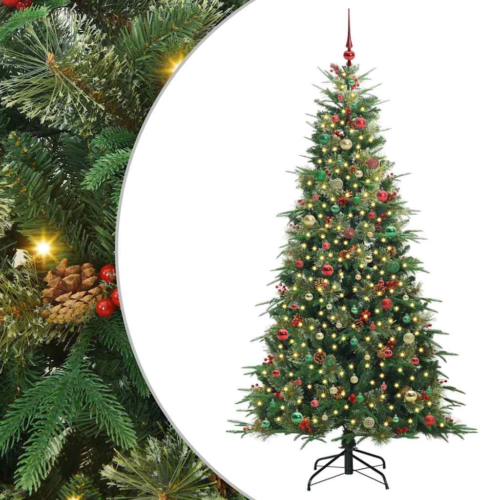 Künstlicher klappbarer Weihnachtsbaum Grün 240 cm PE und PVC