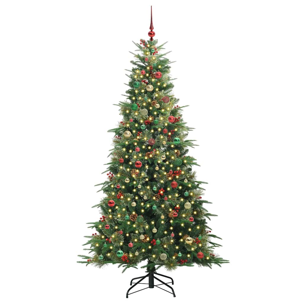Künstlicher klappbarer Weihnachtsbaum Grün 240 cm PE und PVC