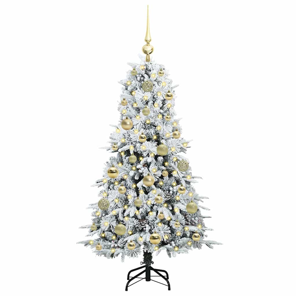 Künstlicher klappbarer Weihnachtsbaum Grün 120 cm PE und PVC