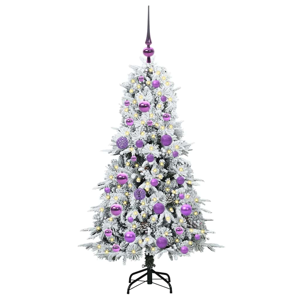 Künstlicher klappbarer Weihnachtsbaum Grün 120 cm PE und PVC