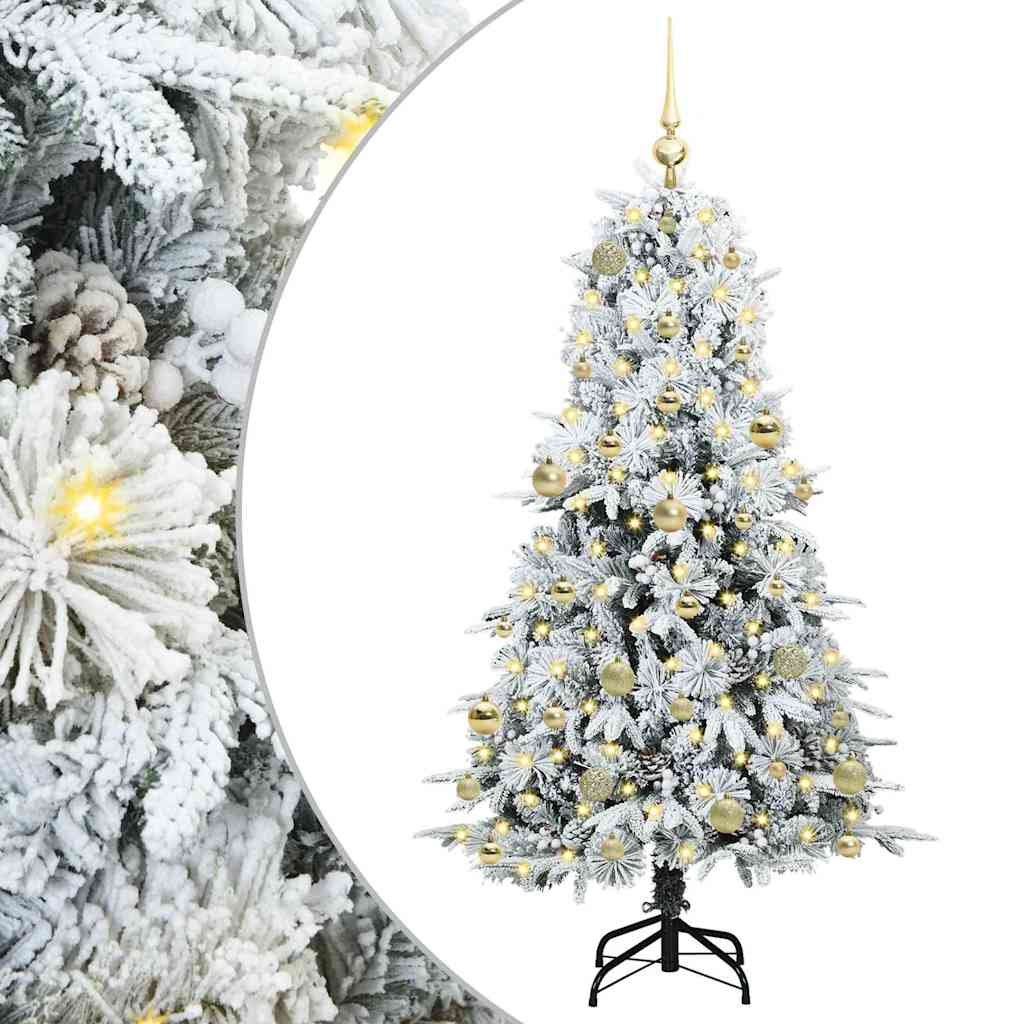 Künstlicher klappbarer Weihnachtsbaum Grün 150 cm PE und PVC