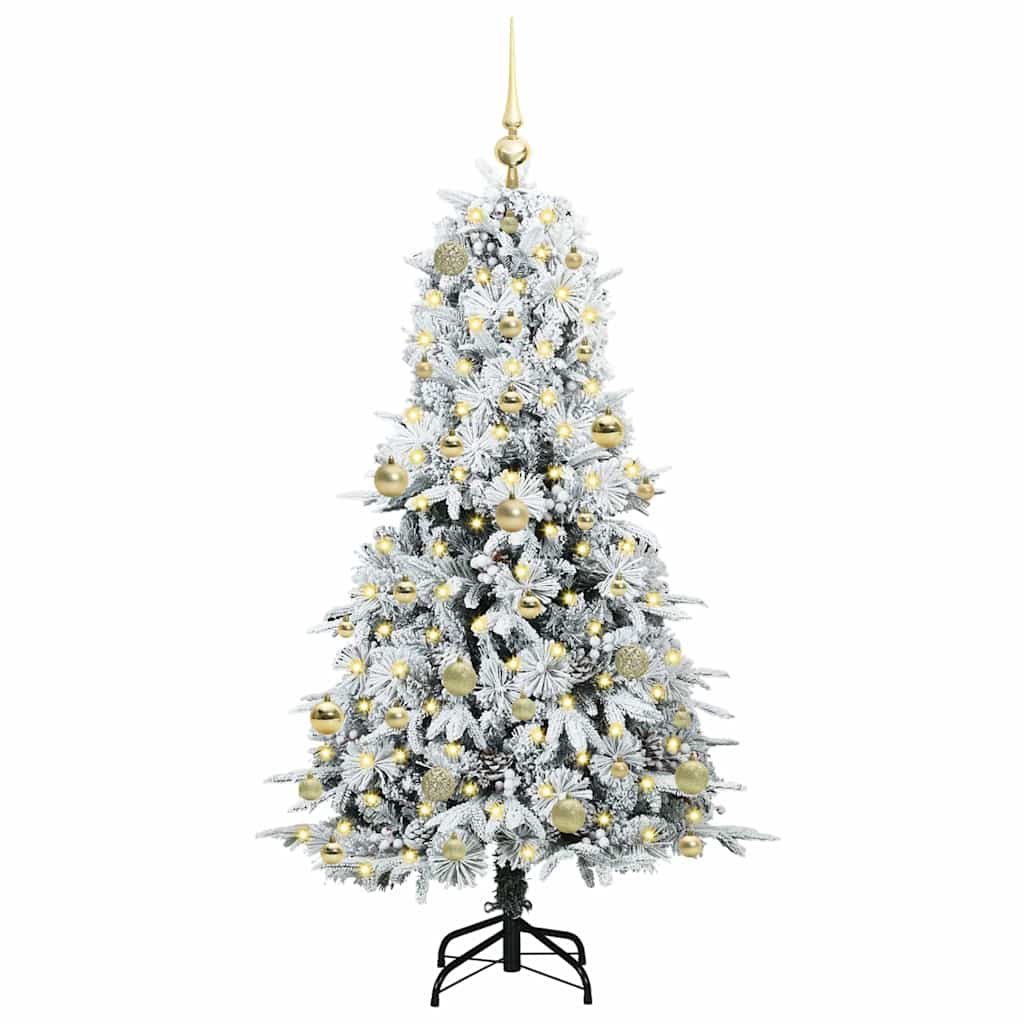 Künstlicher klappbarer Weihnachtsbaum Grün 150 cm PE und PVC