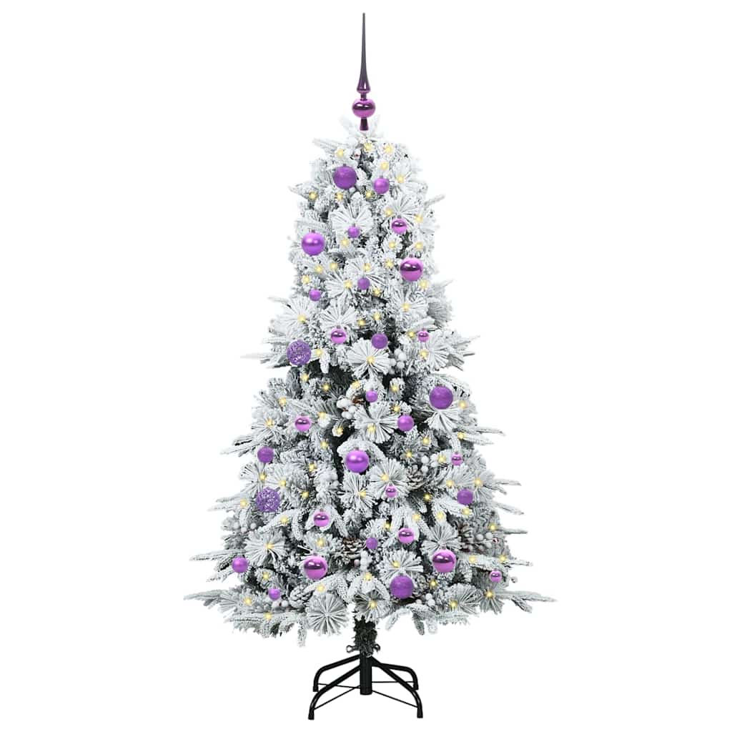 Künstlicher klappbarer Weihnachtsbaum Grün 150 cm PE und PVC