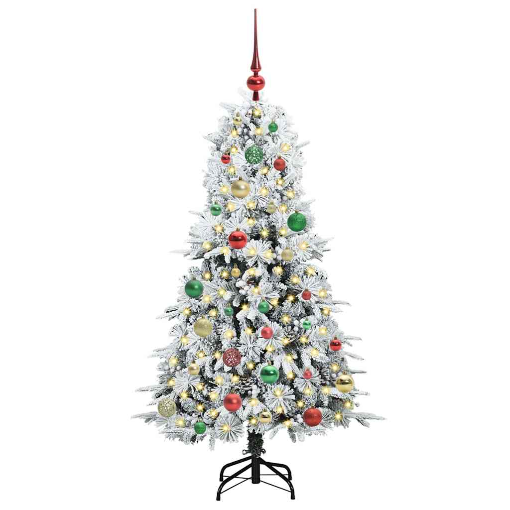 Künstlicher klappbarer Weihnachtsbaum Grün 150 cm PE und PVC