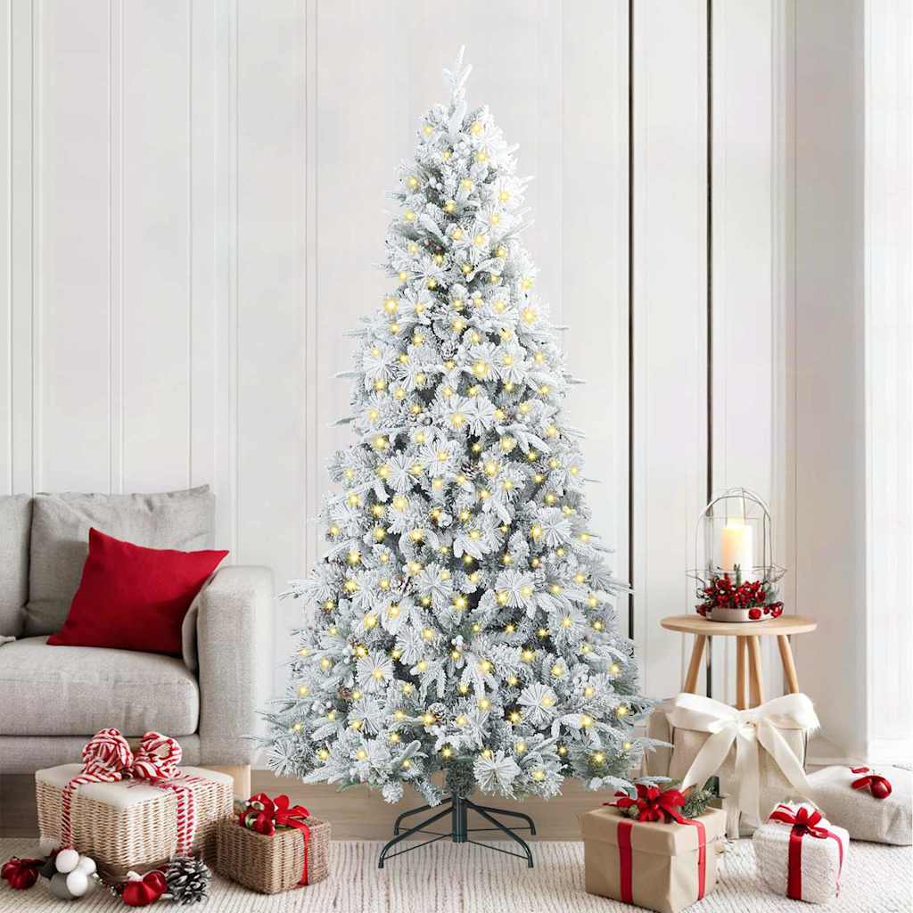 Künstlicher klappbarer Weihnachtsbaum Grün 210 cm PE und PVC