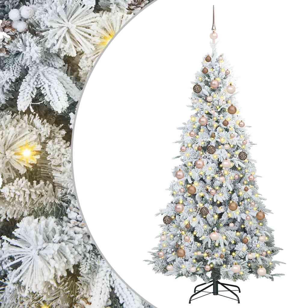 Künstlicher klappbarer Weihnachtsbaum Grün 210 cm PE und PVC