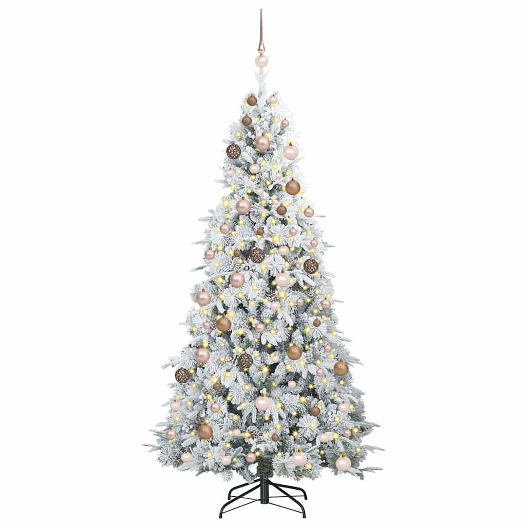 Künstlicher klappbarer Weihnachtsbaum Grün 210 cm PE und PVC