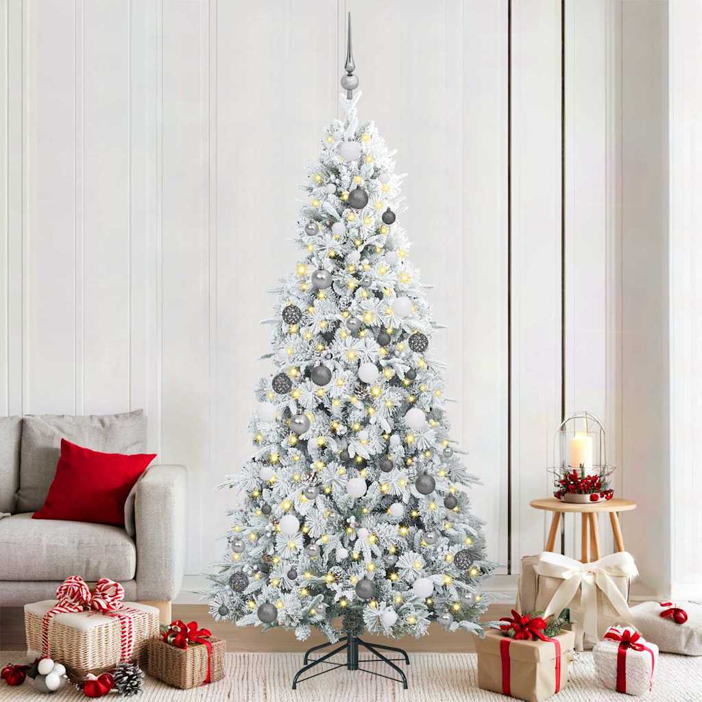 Künstlicher klappbarer Weihnachtsbaum Grün 210 cm PE und PVC