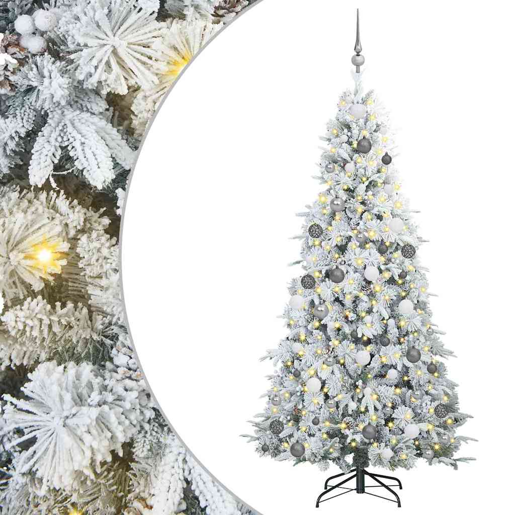 Künstlicher klappbarer Weihnachtsbaum Grün 210 cm PE und PVC