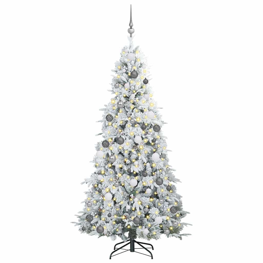 Künstlicher klappbarer Weihnachtsbaum Grün 210 cm PE und PVC