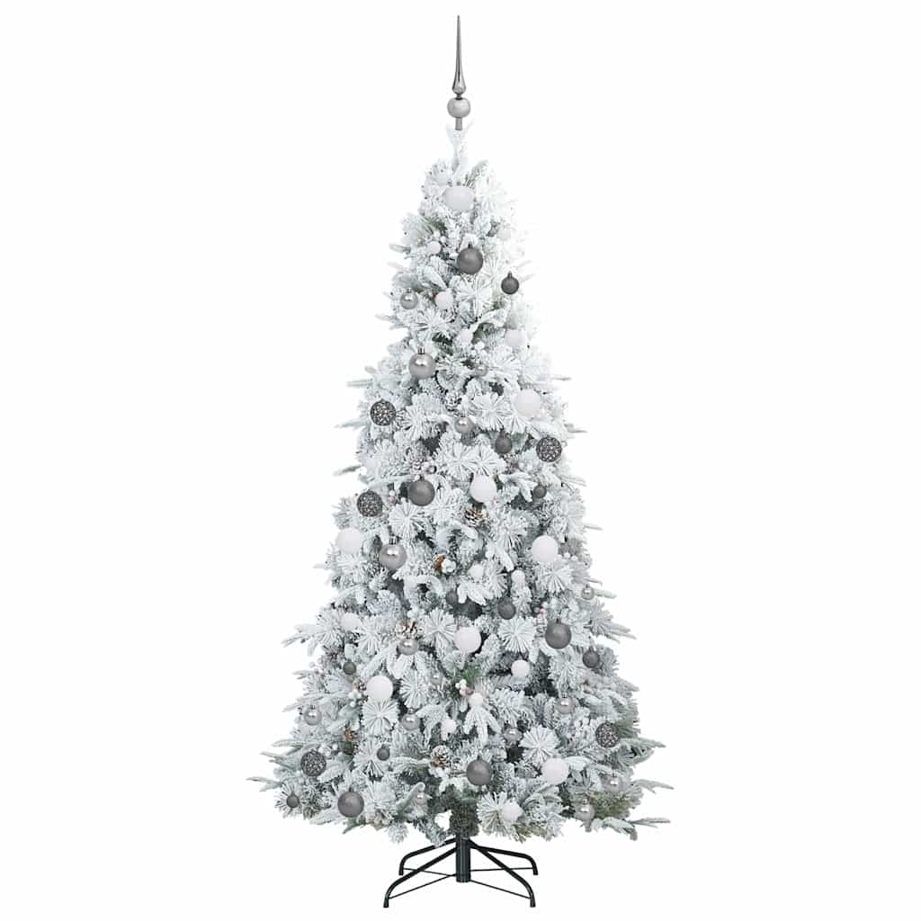 Künstlicher klappbarer Weihnachtsbaum Grün 210 cm PE und PVC