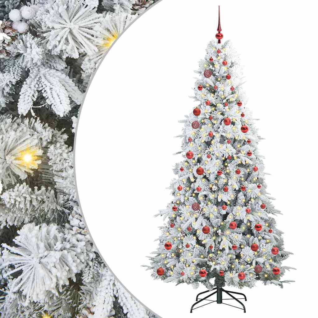 Künstlicher klappbarer Weihnachtsbaum Grün 210 cm PE und PVC