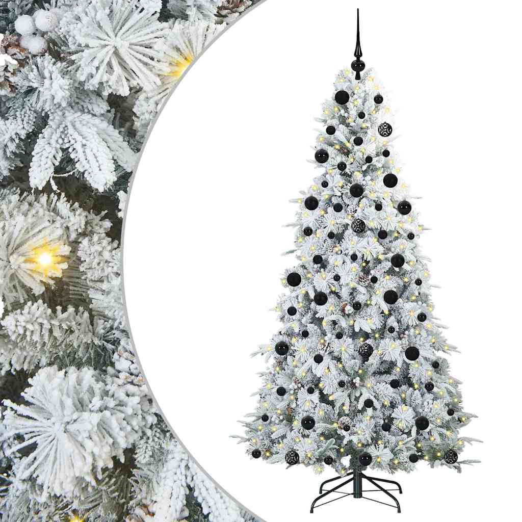 Künstlicher klappbarer Weihnachtsbaum Grün 210 cm PE und PVC