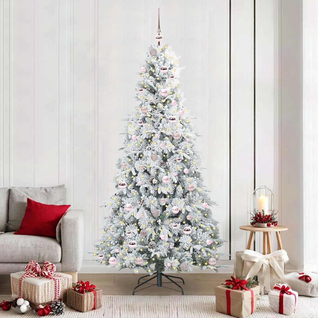 Künstlicher klappbarer Weihnachtsbaum Grün 210 cm PE und PVC