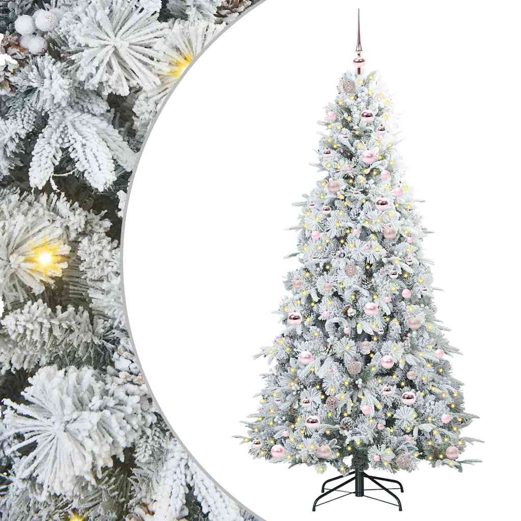 Künstlicher klappbarer Weihnachtsbaum Grün 210 cm PE und PVC