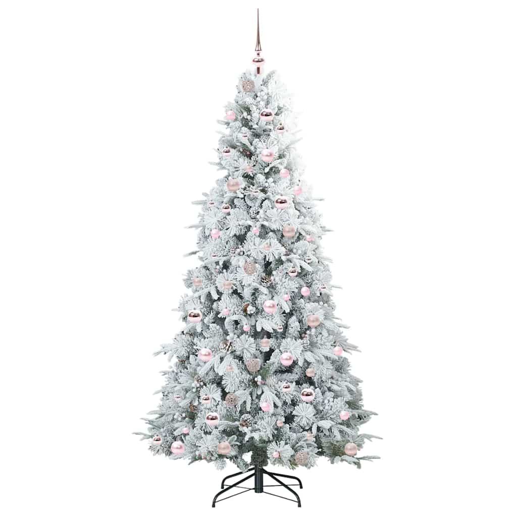Künstlicher klappbarer Weihnachtsbaum Grün 210 cm PE und PVC