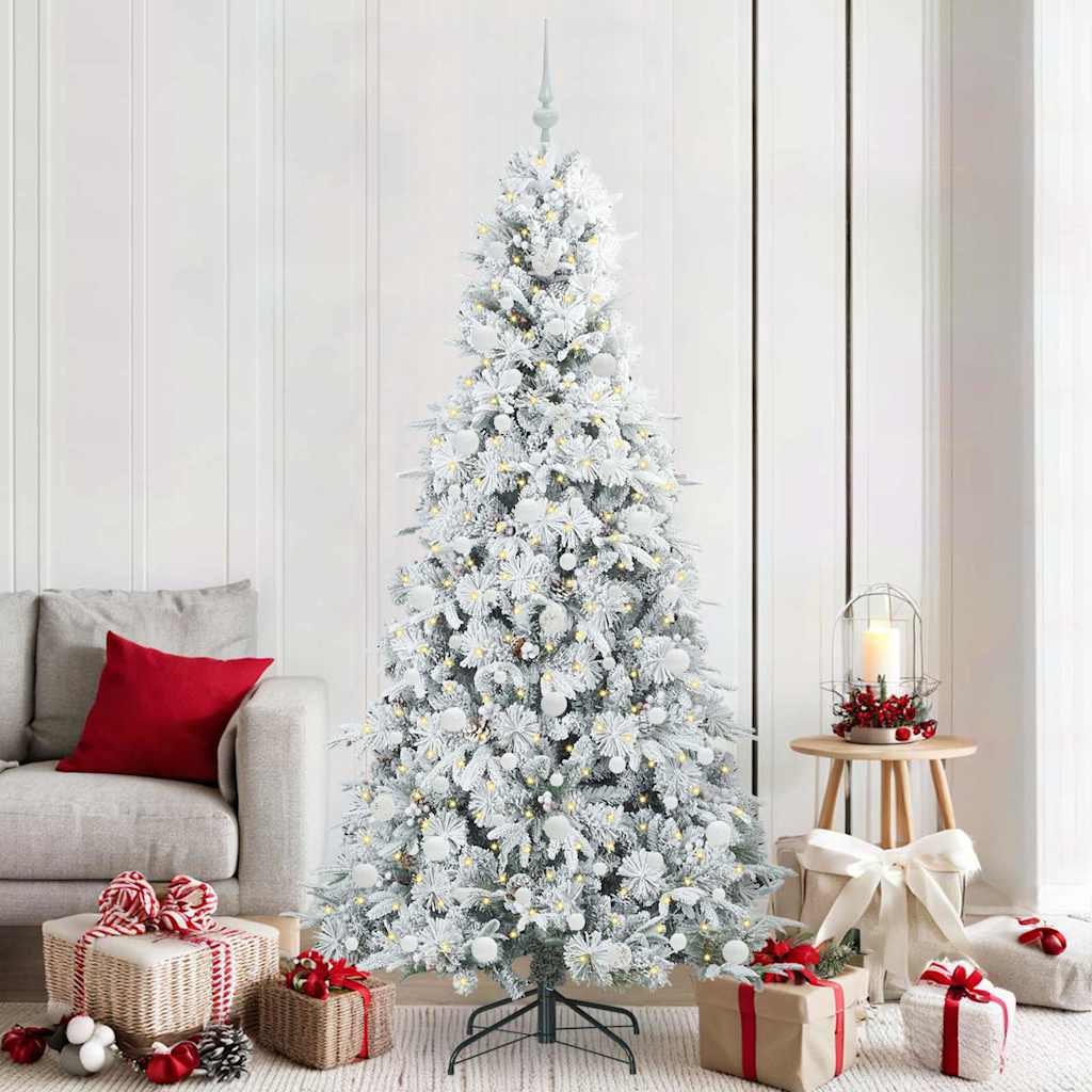 Künstlicher klappbarer Weihnachtsbaum Grün 210 cm PE und PVC