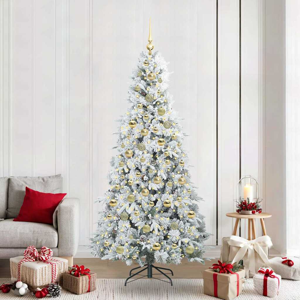 Künstlicher klappbarer Weihnachtsbaum Grün 210 cm PE und PVC