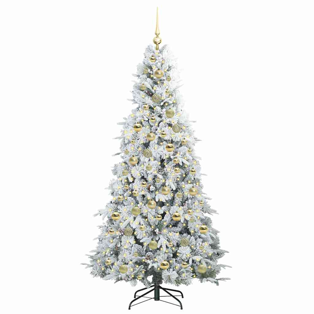 Künstlicher klappbarer Weihnachtsbaum Grün 210 cm PE und PVC