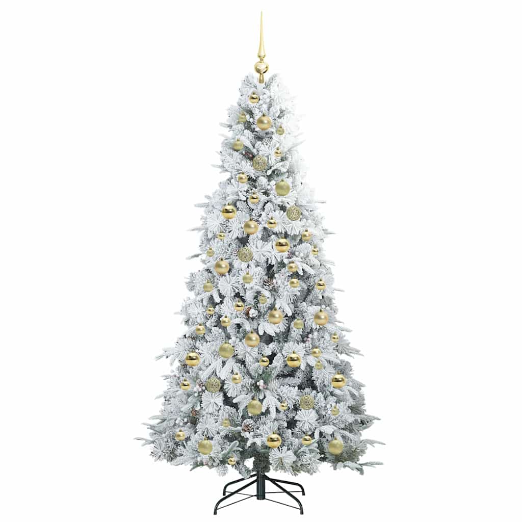 Künstlicher klappbarer Weihnachtsbaum Grün 210 cm PE und PVC