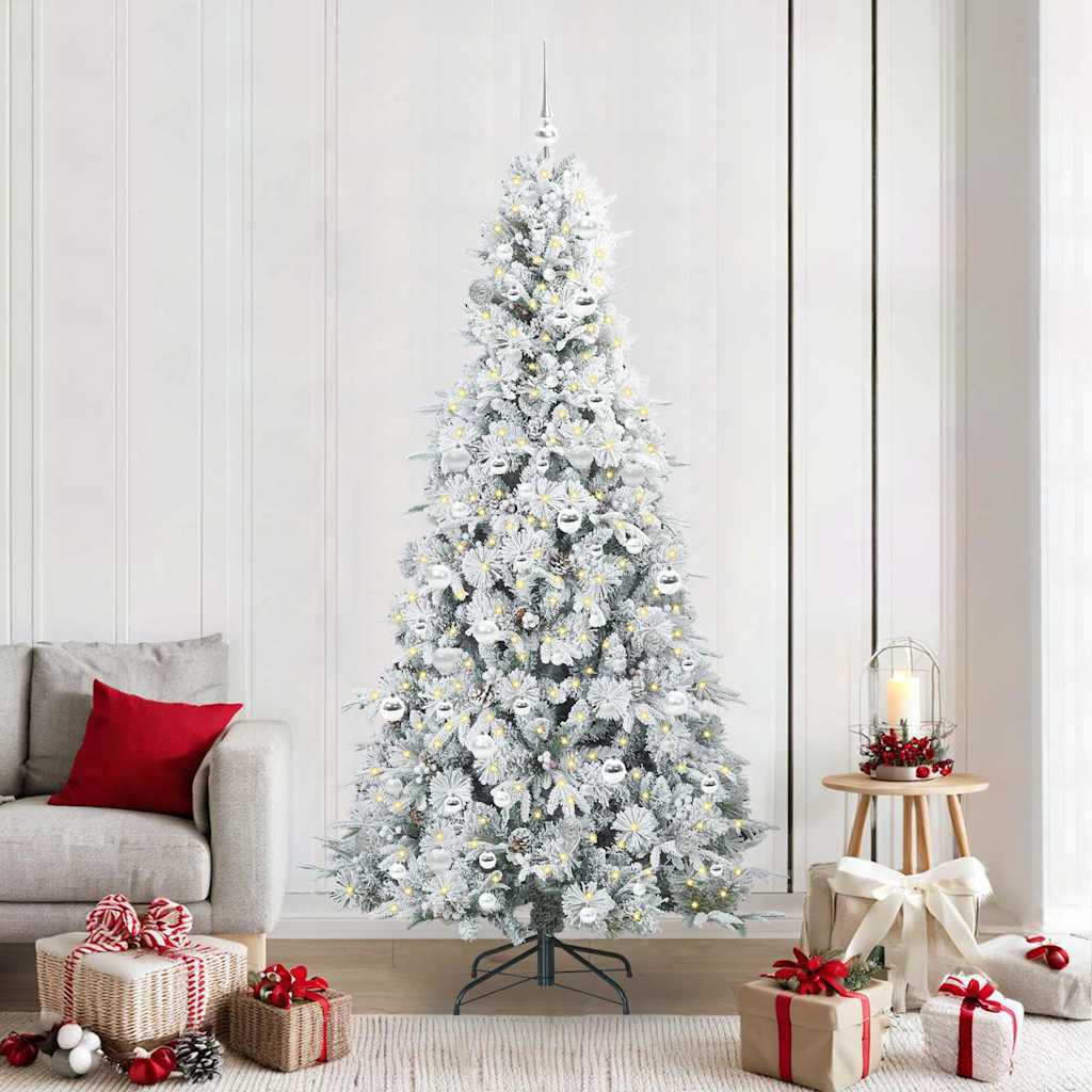 Künstlicher klappbarer Weihnachtsbaum Grün 210 cm PE und PVC