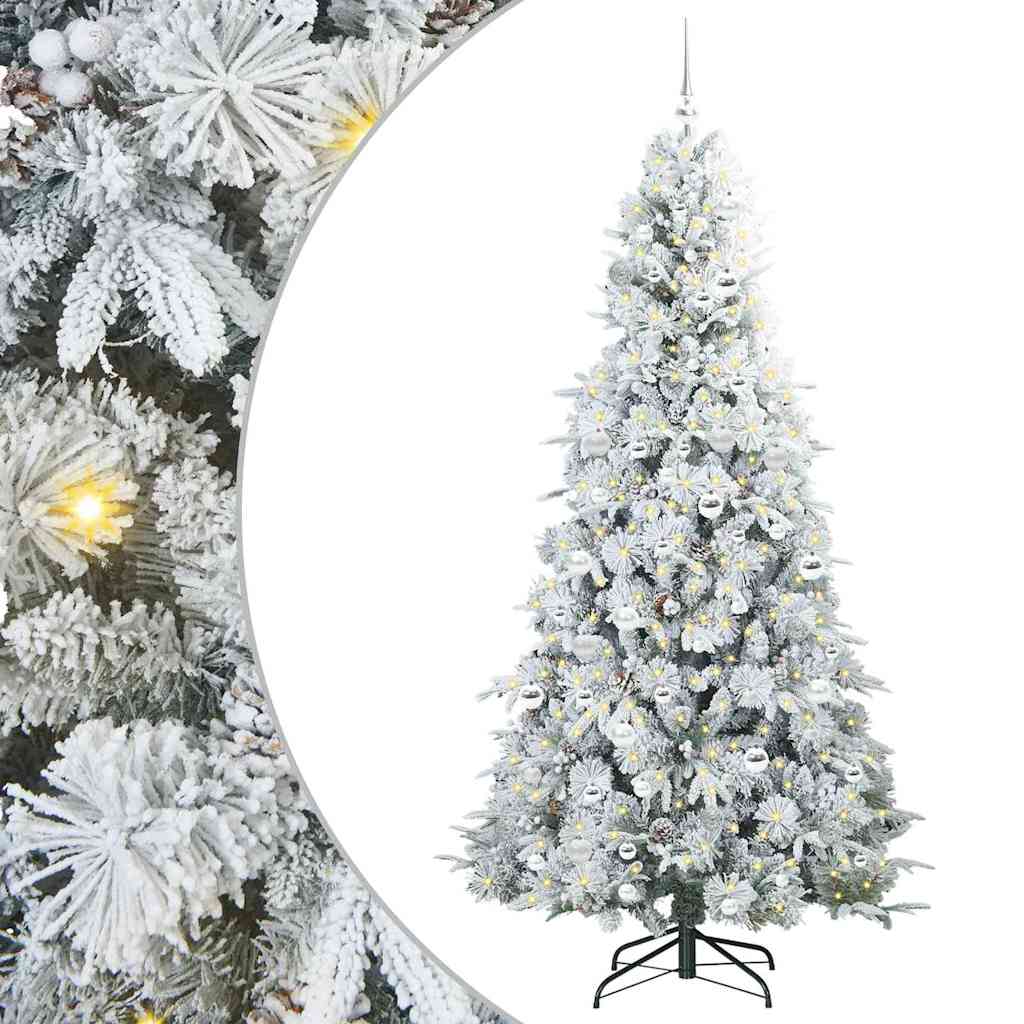 Künstlicher klappbarer Weihnachtsbaum Grün 210 cm PE und PVC