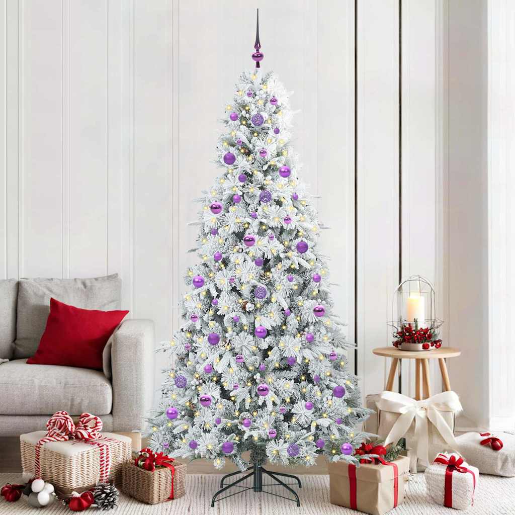 Künstlicher klappbarer Weihnachtsbaum Grün 210 cm PE und PVC