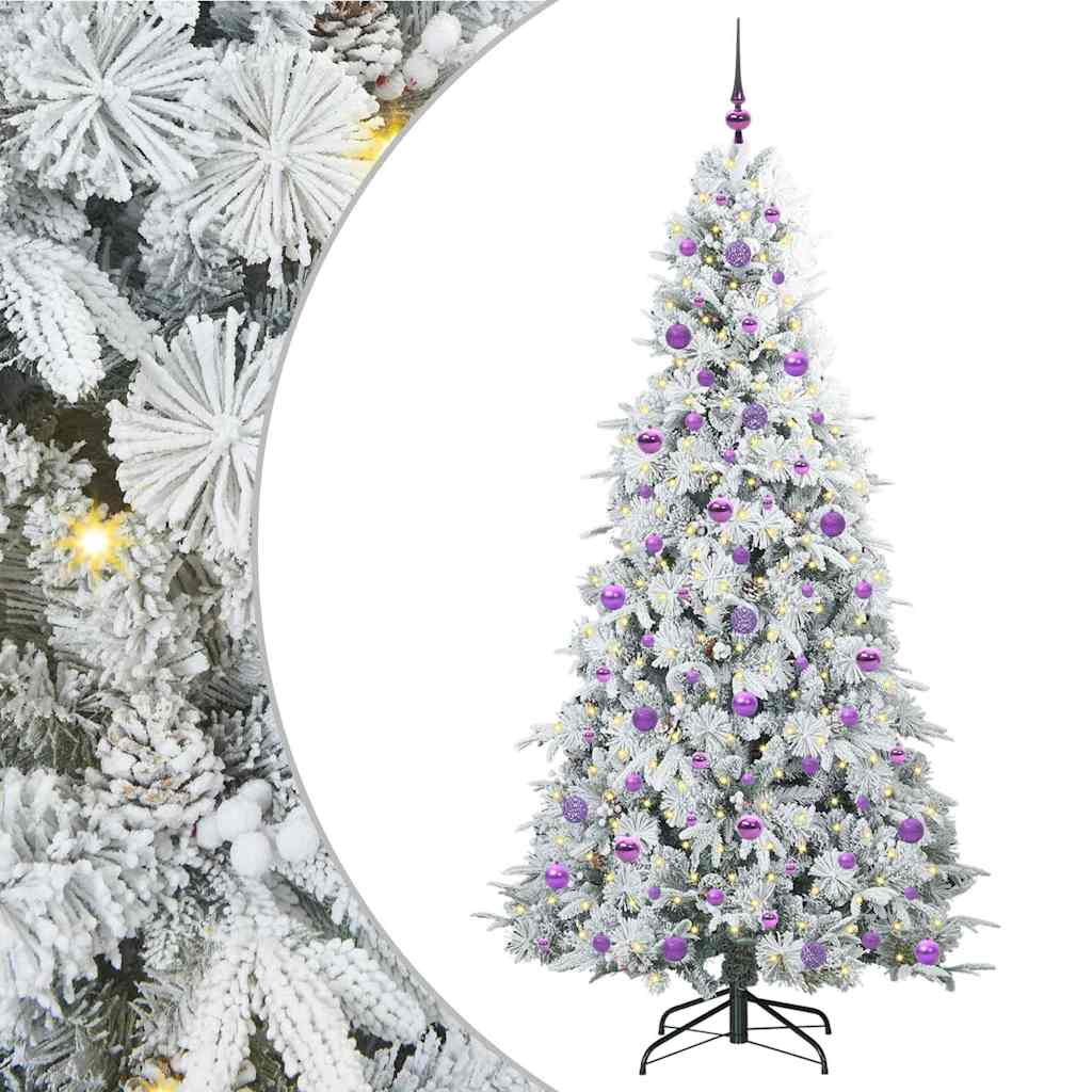 Künstlicher klappbarer Weihnachtsbaum Grün 210 cm PE und PVC