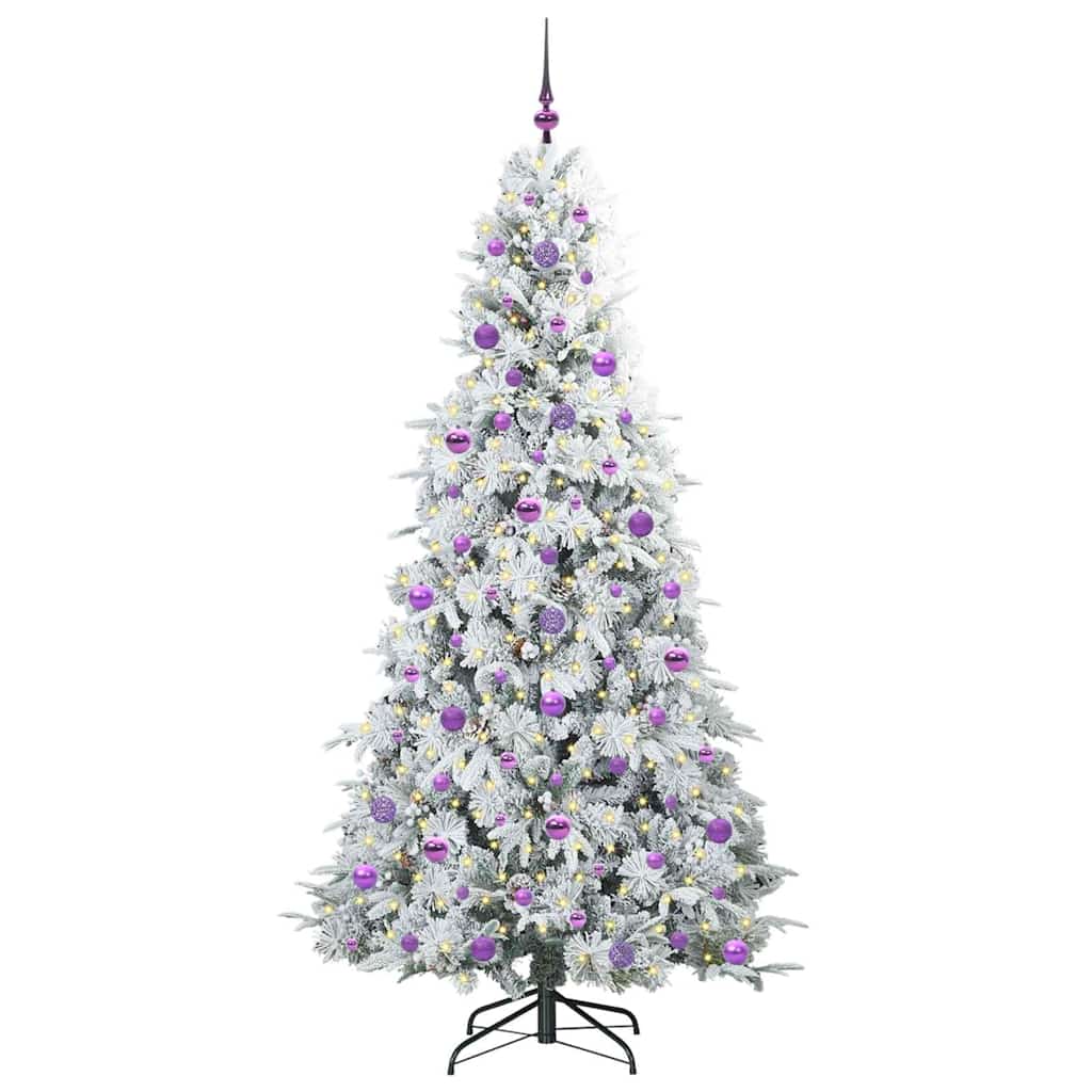 Künstlicher klappbarer Weihnachtsbaum Grün 210 cm PE und PVC