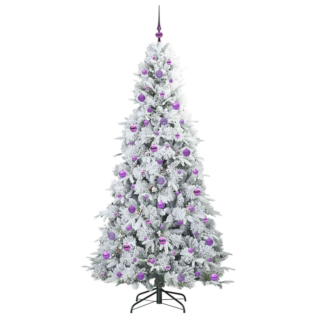 Künstlicher klappbarer Weihnachtsbaum Grün 210 cm PE und PVC