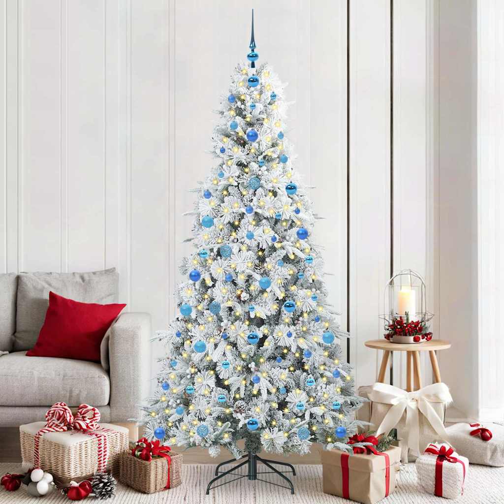 Künstlicher klappbarer Weihnachtsbaum Grün 210 cm PE und PVC