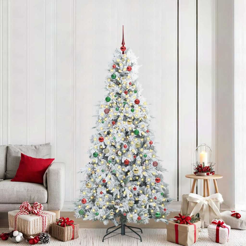 Künstlicher klappbarer Weihnachtsbaum Grün 210 cm PE und PVC