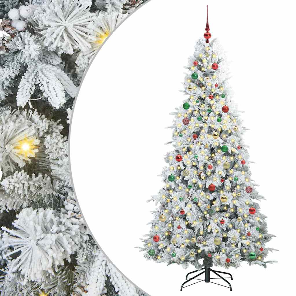 Künstlicher klappbarer Weihnachtsbaum Grün 210 cm PE und PVC