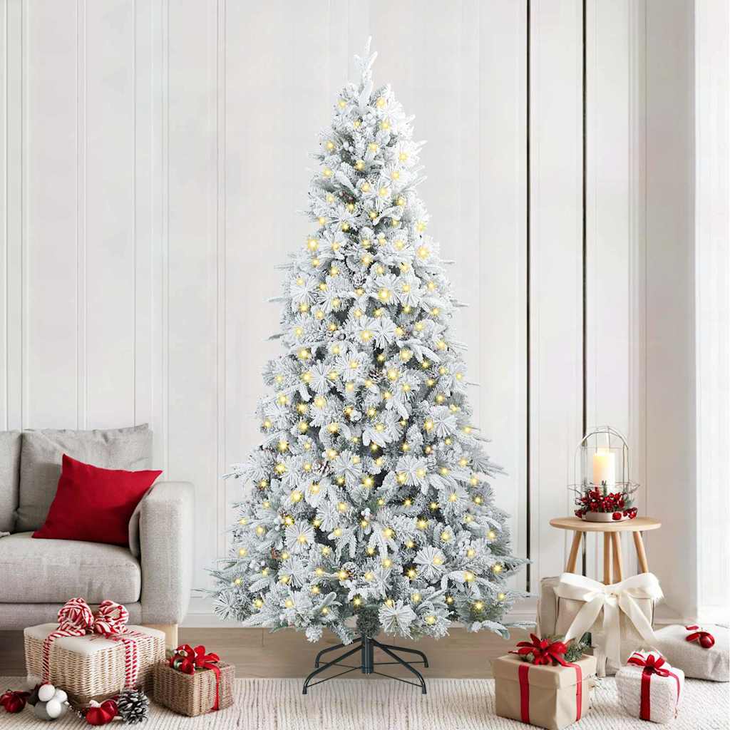 Künstlicher klappbarer Weihnachtsbaum Grün 240 cm PE und PVC