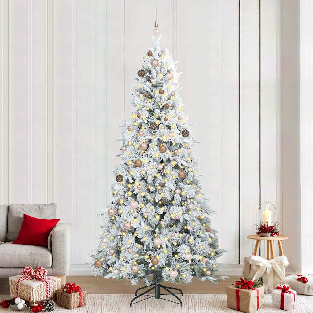 Künstlicher klappbarer Weihnachtsbaum Grün 240 cm PE und PVC