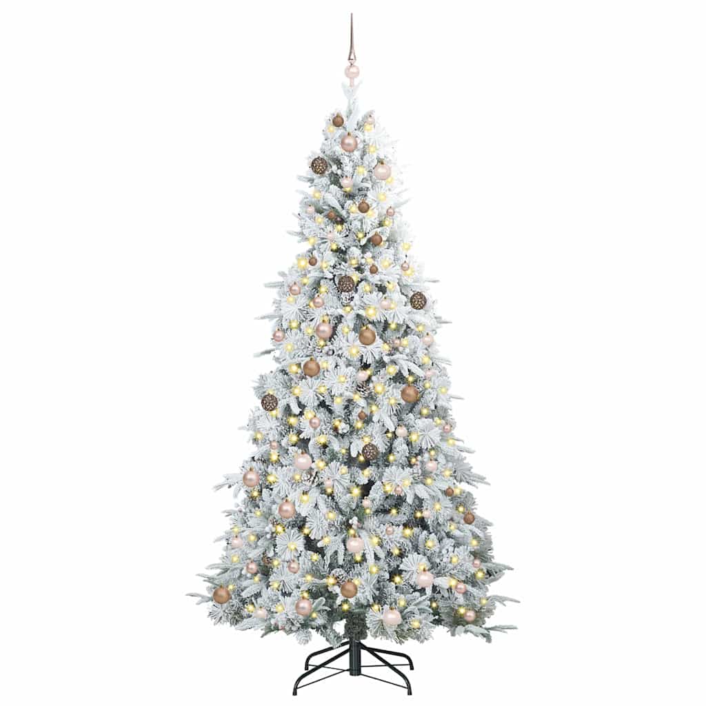 Künstlicher klappbarer Weihnachtsbaum Grün 240 cm PE und PVC