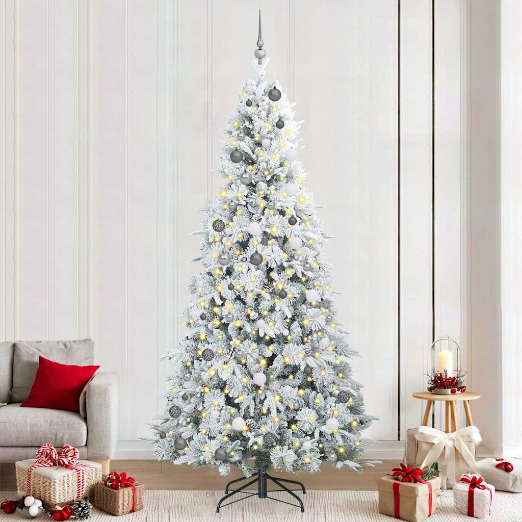 Künstlicher klappbarer Weihnachtsbaum Grün 240 cm PE und PVC