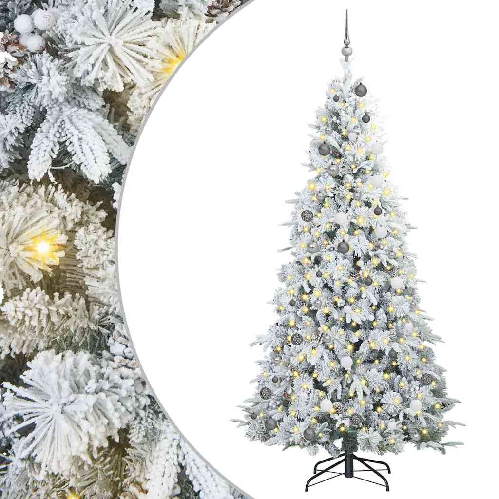 Künstlicher klappbarer Weihnachtsbaum Grün 240 cm PE und PVC