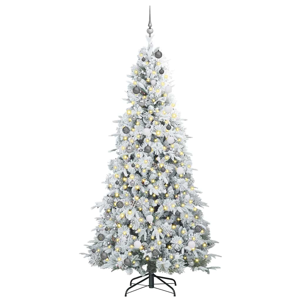 Künstlicher klappbarer Weihnachtsbaum Grün 240 cm PE und PVC