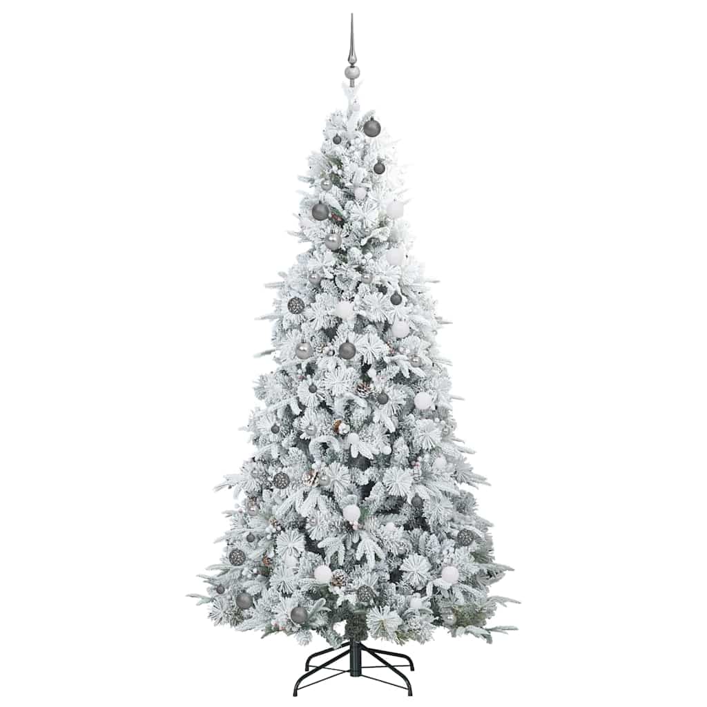 Künstlicher klappbarer Weihnachtsbaum Grün 240 cm PE und PVC