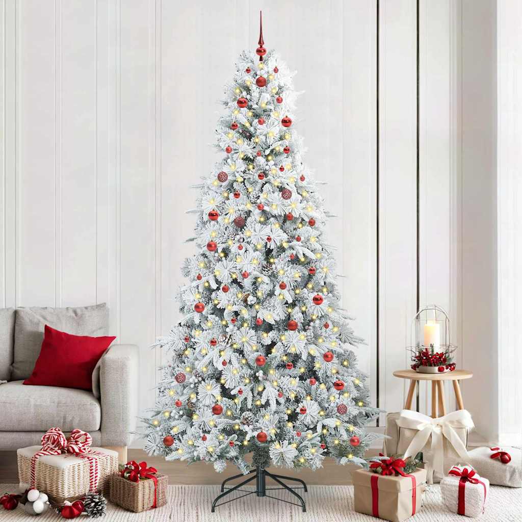 Künstlicher klappbarer Weihnachtsbaum Grün 240 cm PE und PVC