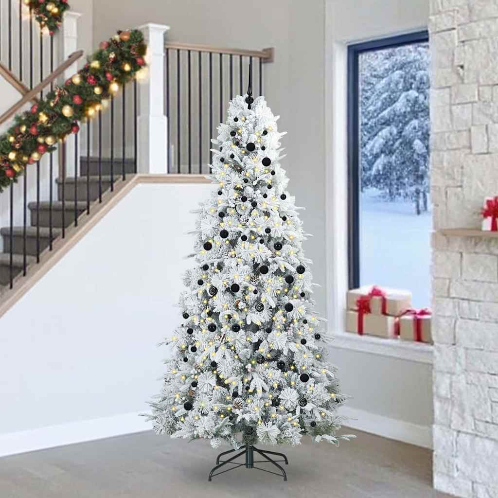 Künstlicher klappbarer Weihnachtsbaum Grün 240 cm PE und PVC