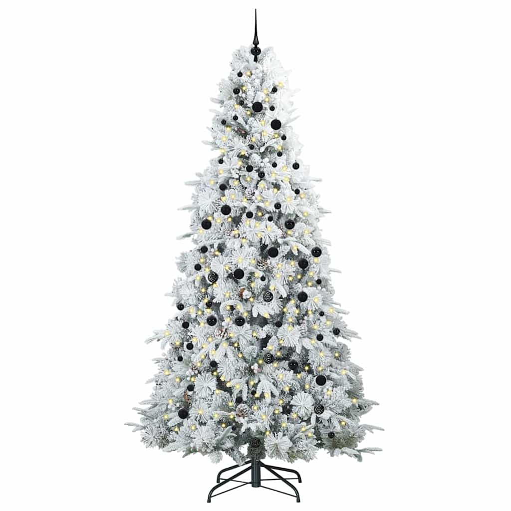 Künstlicher klappbarer Weihnachtsbaum Grün 240 cm PE und PVC