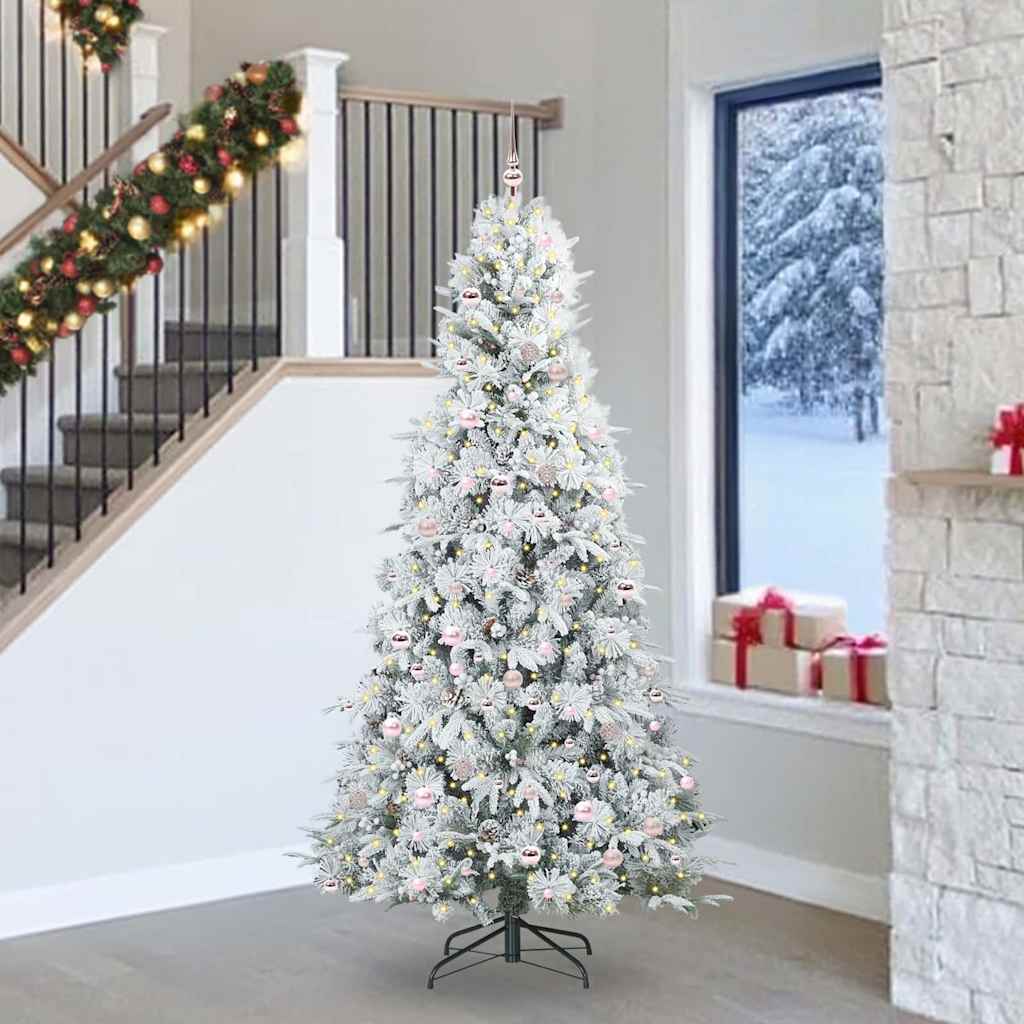 Künstlicher klappbarer Weihnachtsbaum Grün 240 cm PE und PVC