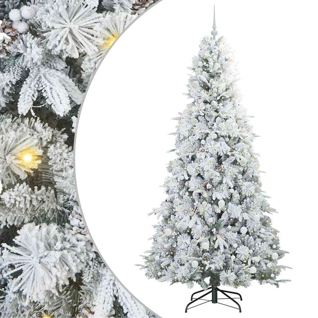 Künstlicher klappbarer Weihnachtsbaum Grün 240 cm PE und PVC
