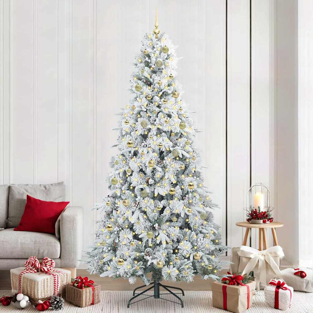 Künstlicher klappbarer Weihnachtsbaum Grün 240 cm PE und PVC