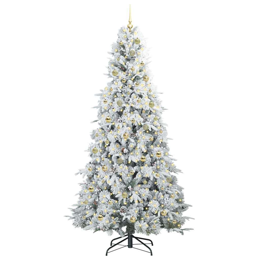 Künstlicher klappbarer Weihnachtsbaum Grün 240 cm PE und PVC