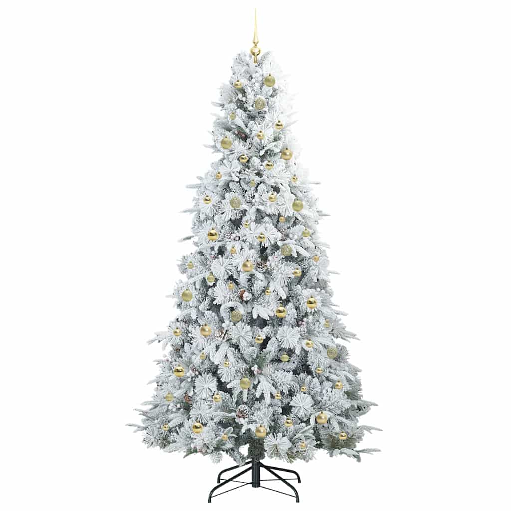Künstlicher klappbarer Weihnachtsbaum Grün 240 cm PE und PVC