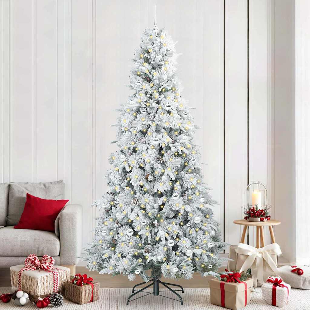 Künstlicher klappbarer Weihnachtsbaum Grün 240 cm PE und PVC