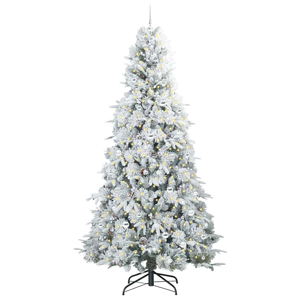 Künstlicher klappbarer Weihnachtsbaum Grün 240 cm PE und PVC